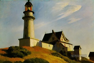 Edward Hopper Werke - Leuchtturm um zwei Lichter 1929 Edward Hopper